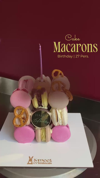 Macaron Cube Cake  27 mix